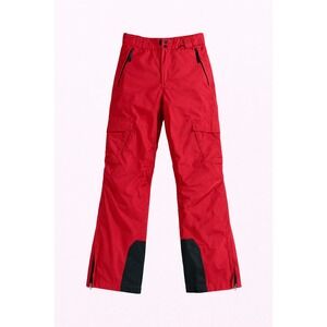 Slalom Mens Red Ski Snowboard Cargo Pants Size Medium Waterproof Insulated